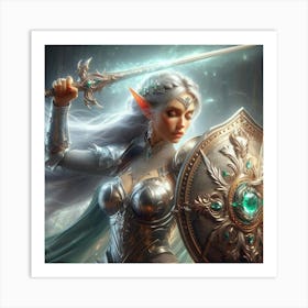 Elf Warrior 13 Art Print