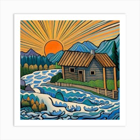 House On The River 1 Art Print