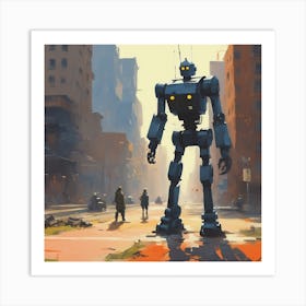 Robot City Art Print