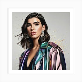 dua lipa art print portrait i Art Print