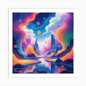 Surreal Psychedelic Landscape Art Print