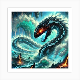 Deep Sea Serpent 1 Art Print