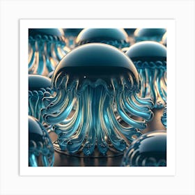 Blue Jelly 7 Art Print