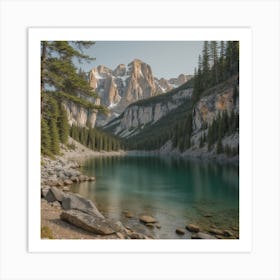 Mountain Lake In The Alps Art Print