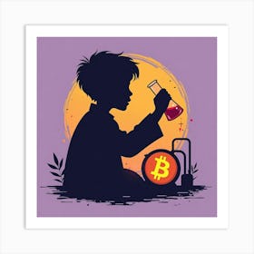 Bitcoin Scientist 2 Art Print