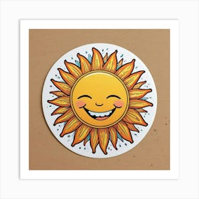 Sun Sticker Art Print