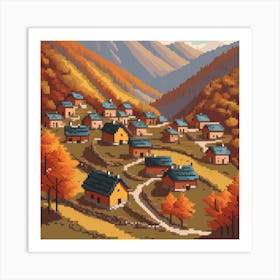 Autumn Village 11 Art Print