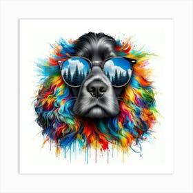 Dog With Sunglasses Art Print