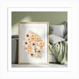 Peach Flowers Art Print