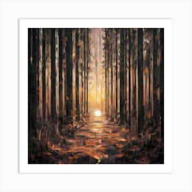 Abstract Art Forest Art Print