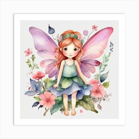 Watercolor Fairy Art Print