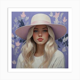 Girl In A Hat Art Print