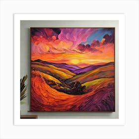 Sunset Painting Art Print