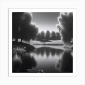 Black And White Painting 4 Art Print