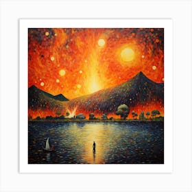 Fire In The Sky Art Print