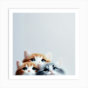 Three Kittens Art Print