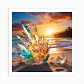 Crystals On The Beach Art Print