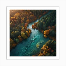 Autumn River Art Print