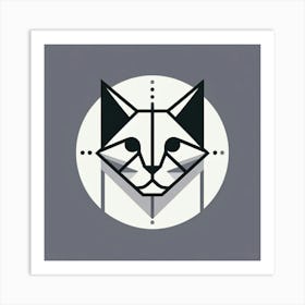 Cat Logo Art Print