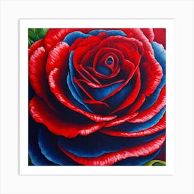 Op Art, Red roses 1 Art Print