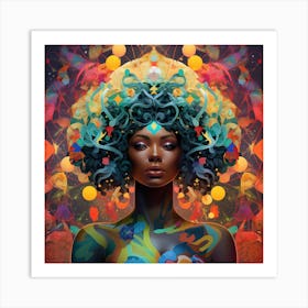 Psychedelic Woman 2 Art Print