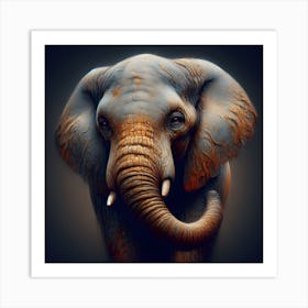 Elephant Portrait Art Print