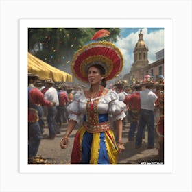 Colombian Festivities Trending On Artstation Sharp Focus Studio Photo Intricate Details Highly (18) Art Print