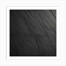 Abstract Black Marble Texture Art Print