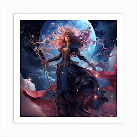 Goddess Of The Moon Art Print