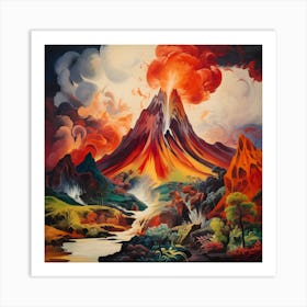 Volcano Art Print