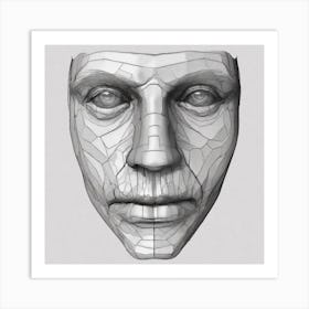 3d Head Model 1 Art Print