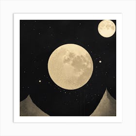 Full Moon In The Sky Art Print