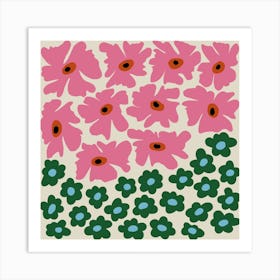 Abstract floral V Art Print