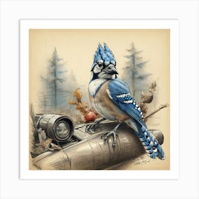 Blue Jay 10 Art Print