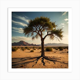 Tree In The Desert Art Print