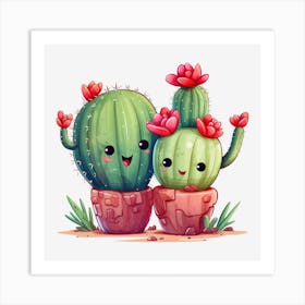 Cute Cactus 1 Art Print