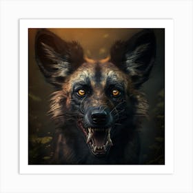 Wolf Dog In The Forest Art Print