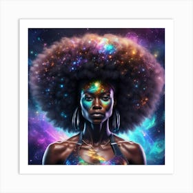 Afrocosmic Woman Art Print