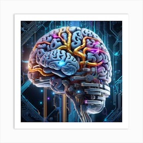 Artificial Intelligence Brain 62 Art Print