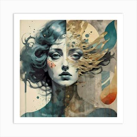 Abstract Woman Illustration Poster Art Print