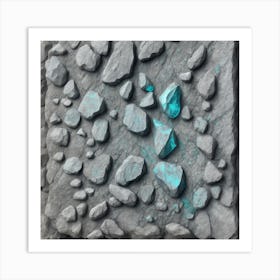 Metallic Solid Rock Color 3 Art Print