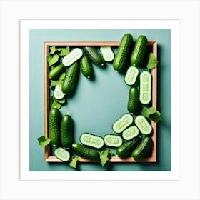 Cucumbers In A Frame 14 Art Print