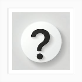 Question Mark Icon Vector Illustration Art Print