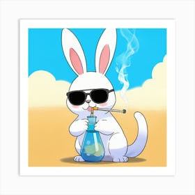 Bunny Smoking Art Print