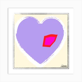 Hearts of Love The Color Purple peace by Jessica Stockwell Art Print