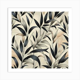 Bamboo leaves 1 Art Print