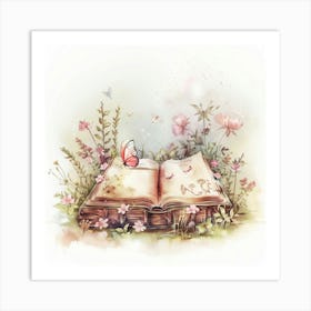 Open Book Art Print