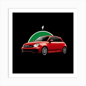 Facebook Car Art Print