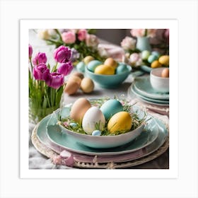 Easter Table Setting 4 Art Print