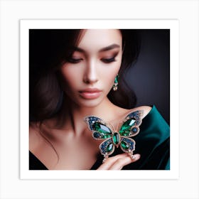 Emerald Butterfly Art Print